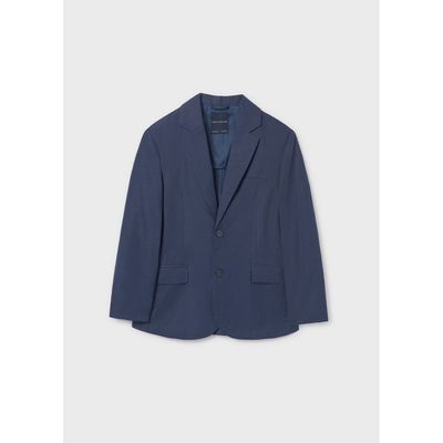 ALTANTIC BLUE LINEN JACKET 2 BUTTON / 6413-064