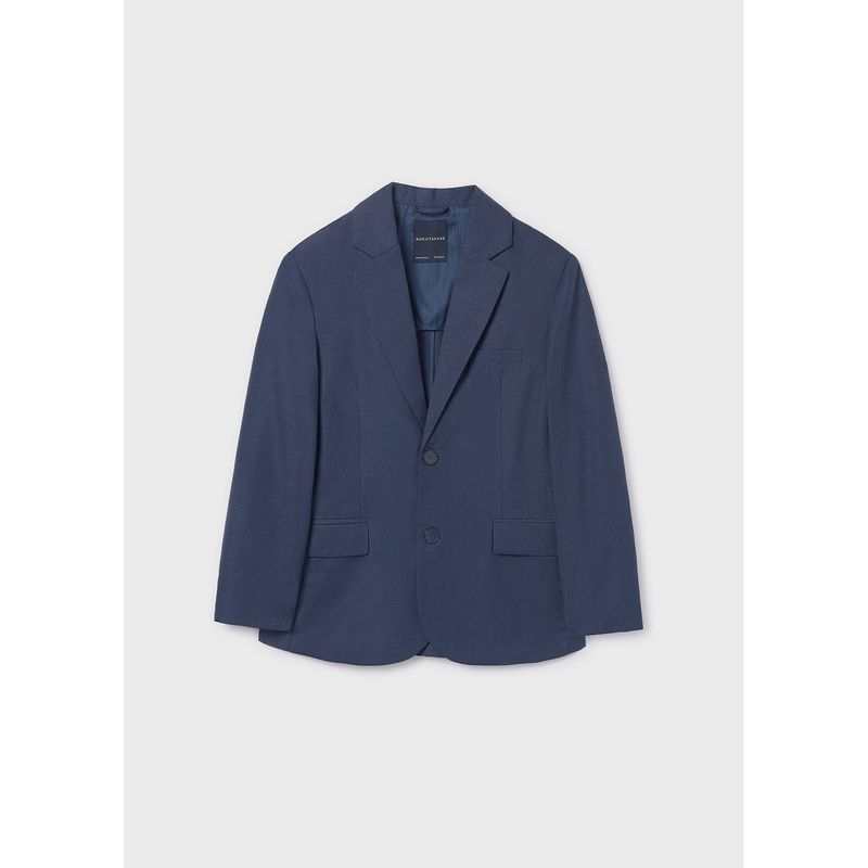 ALTANTIC BLUE LINEN JACKET 2 BUTTON / 6413-064