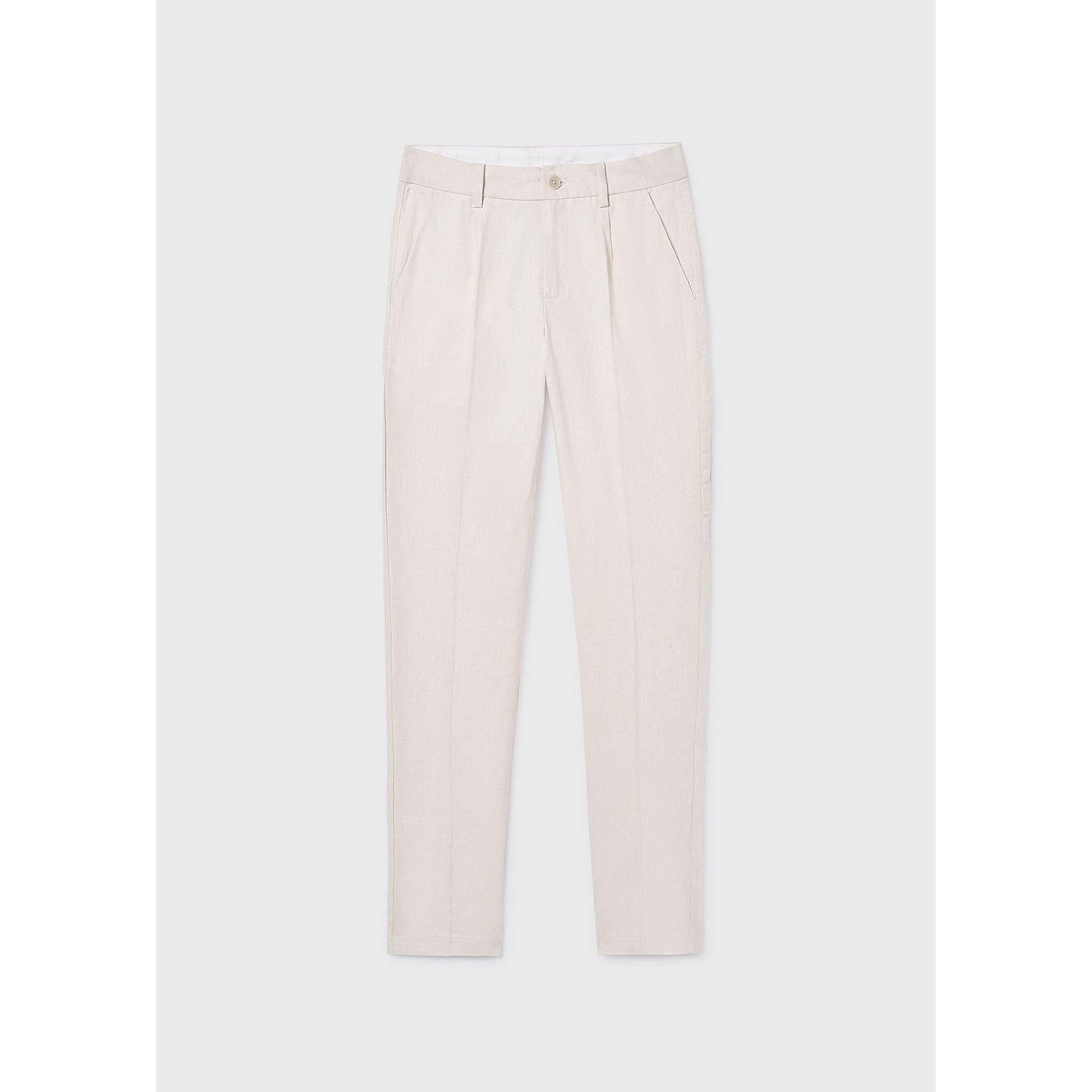 BEIGE LINEN PANT CHINO TAILORING / 6562-016