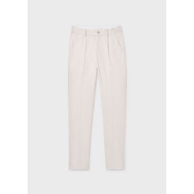 BEIGE LINEN PANT CHINO TAILORING / 6562-016
