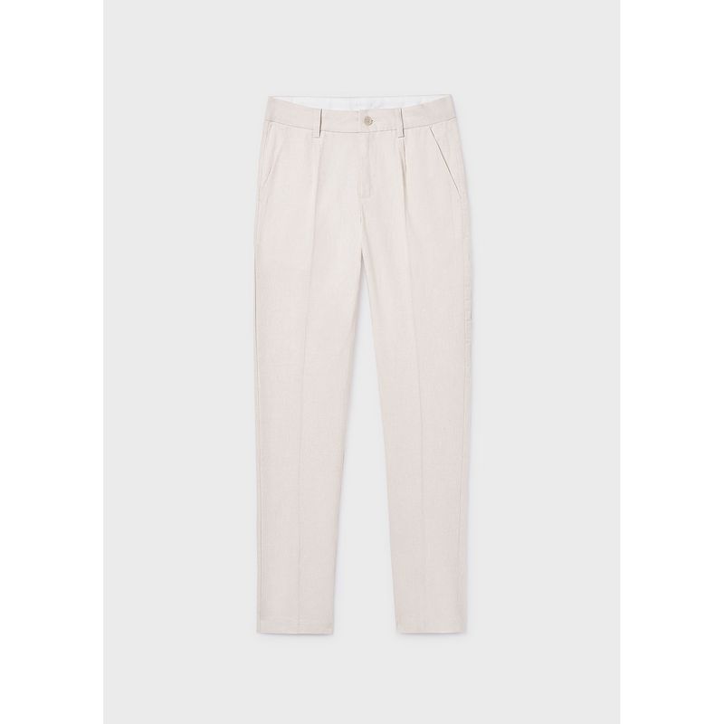 BEIGE LINEN PANT CHINO TAILORING / 6562-016