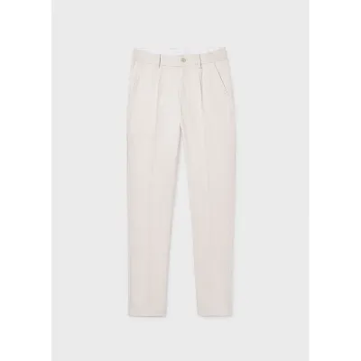 BEIGE LINEN PANT CHINO TAILORING / 6562-016