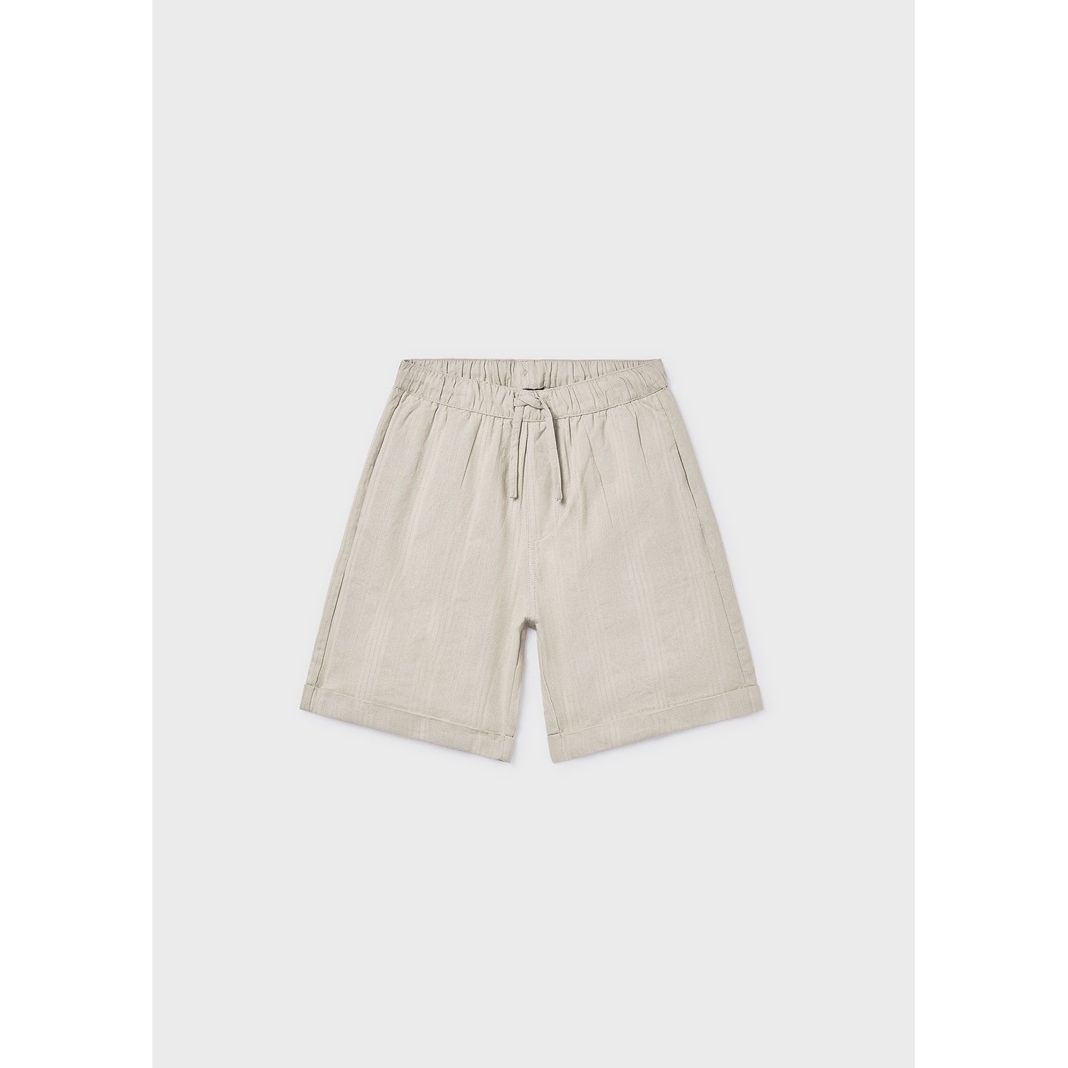 BEIGE SHORTS ELASTIC WAIST & CUFF / 6215-076