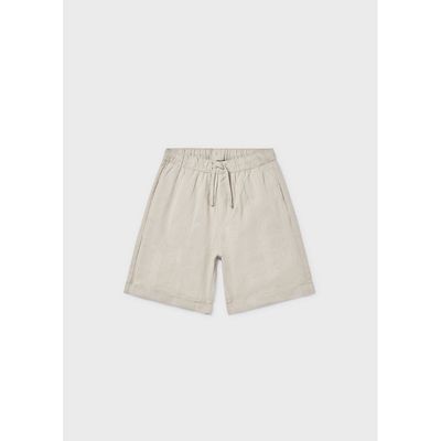 BEIGE SHORTS ELASTIC WAIST & CUFF / 6215-076