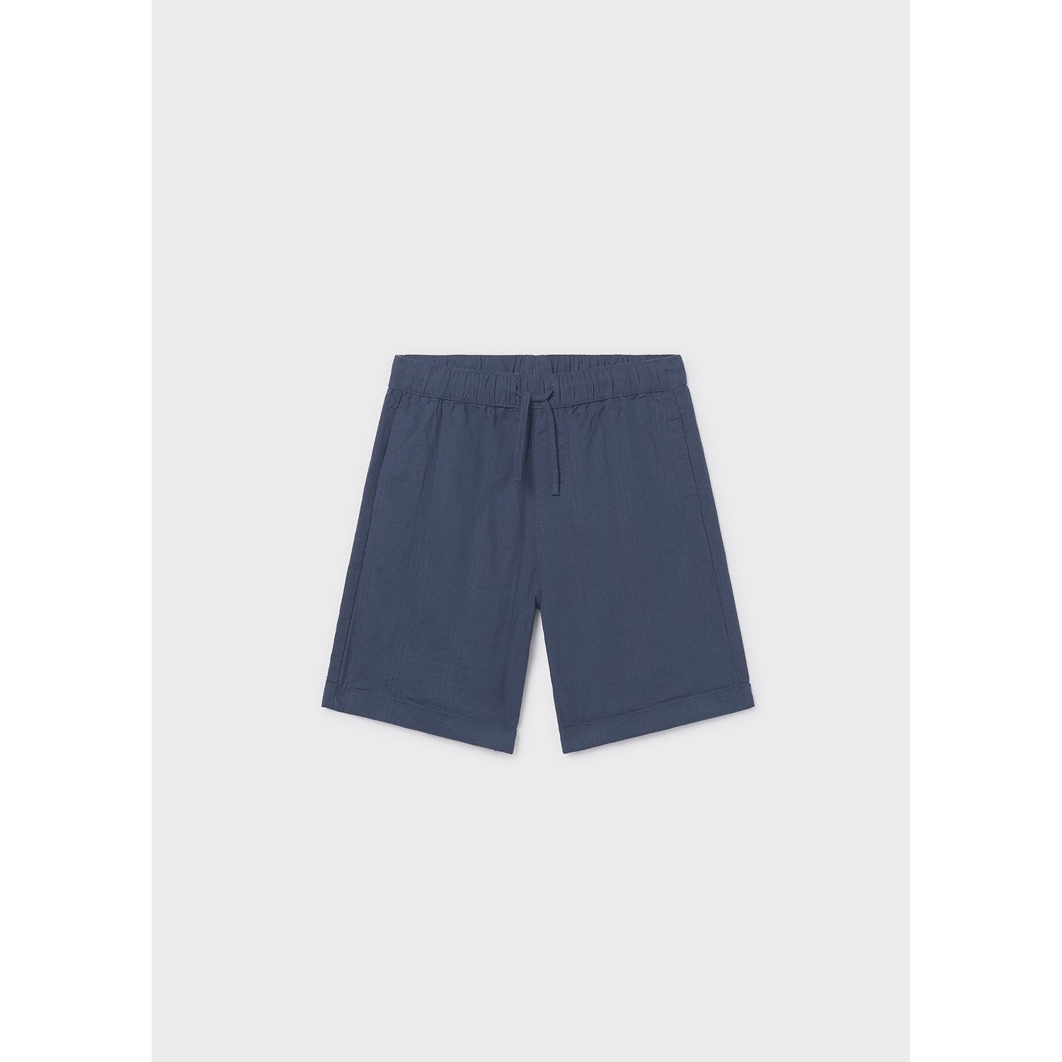 NAVY SHORT ELASTIC WAIST & CUFF LINEN / 6215-077