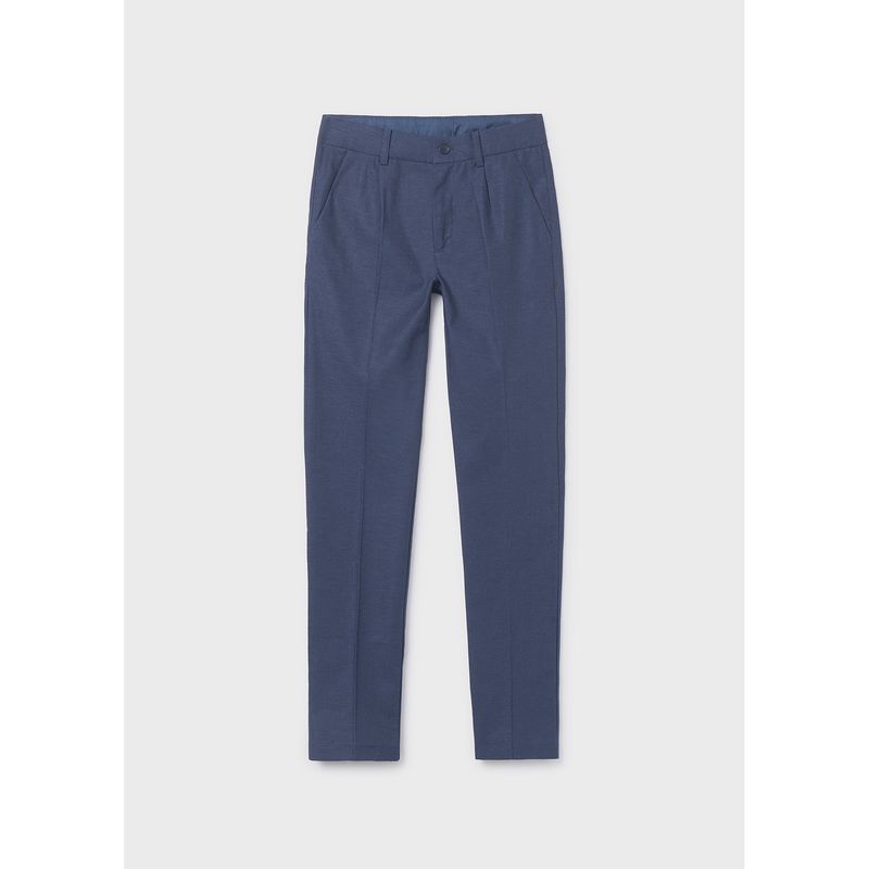 NAVY LINEN PANT CHINO TAILORING / 6562-018
