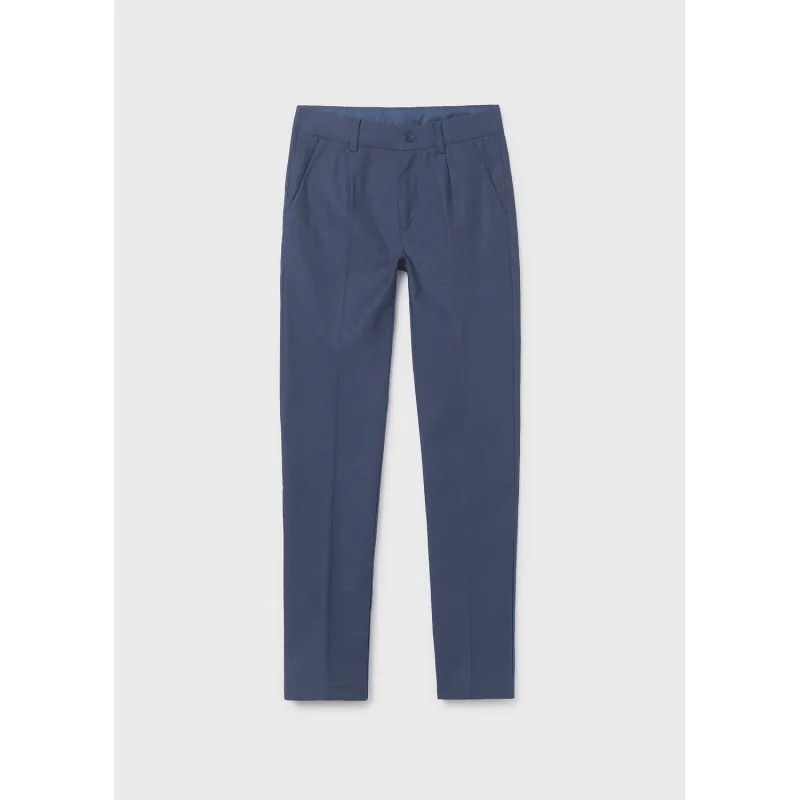NAVY LINEN PANT CHINO TAILORING / 6562-018
