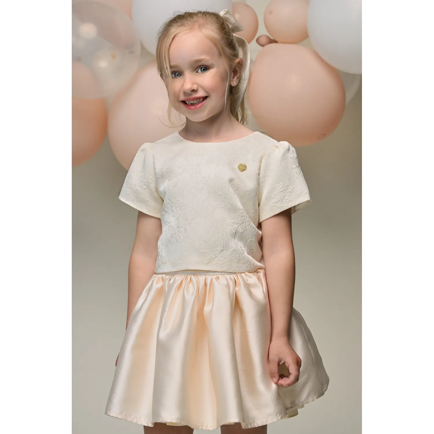 CREAM PRINTED TOP DAMASK FLOWER PRNT / C511-5160-005