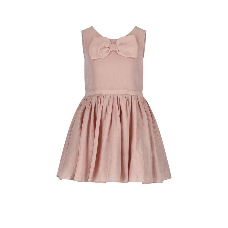 PINK DRESS SHIMMER BOW TRIM SLEEVELESS / C511-5810-228