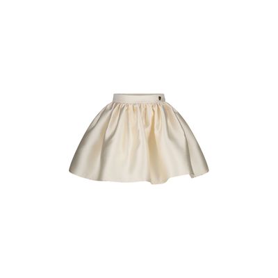 CREAM PLEATED SKIRT TAFFETTA / C511-5730-007