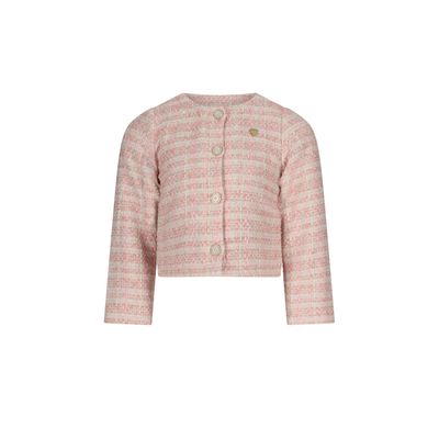 PINK TWEED JACKET RHINESTONE BUTTONS / C511-5145-228