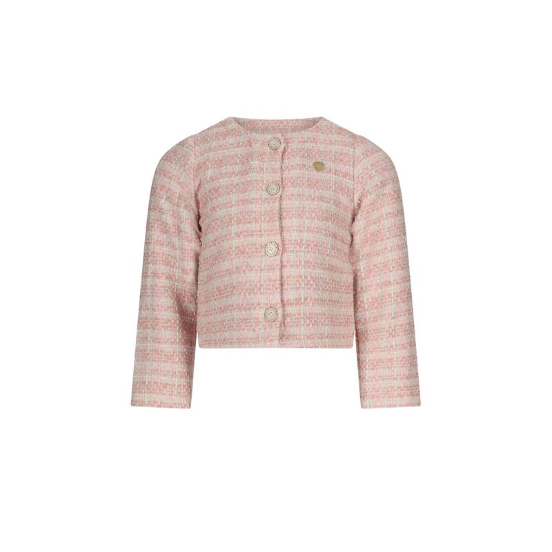 PINK TWEED JACKET RHINESTONE BUTTONS / C511-5145-228