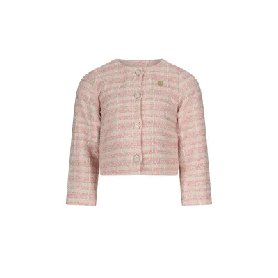 PINK TWEED JACKET RHINESTONE BUTTONS / C511-5145-228