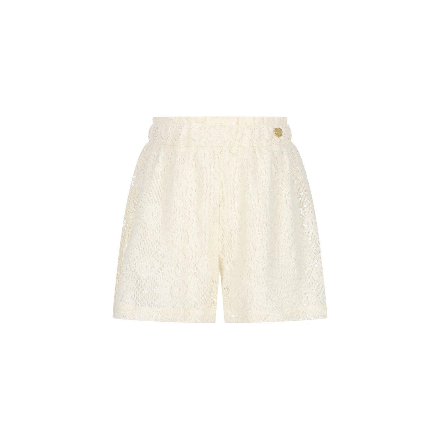 OFFWHITE SEQUIN CROCHET SHORTS / C601-5668-003