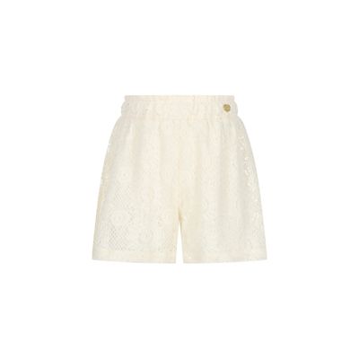 OFFWHITE SEQUIN CROCHET SHORTS / C601-5668-003