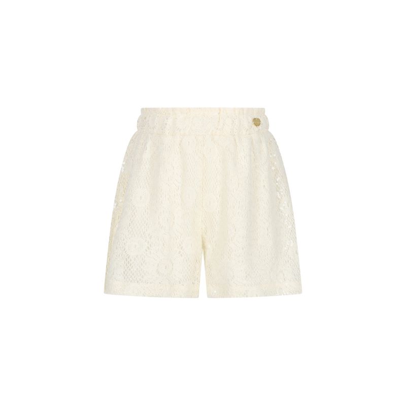 OFFWHITE SEQUIN CROCHET SHORTS / C601-5668-003