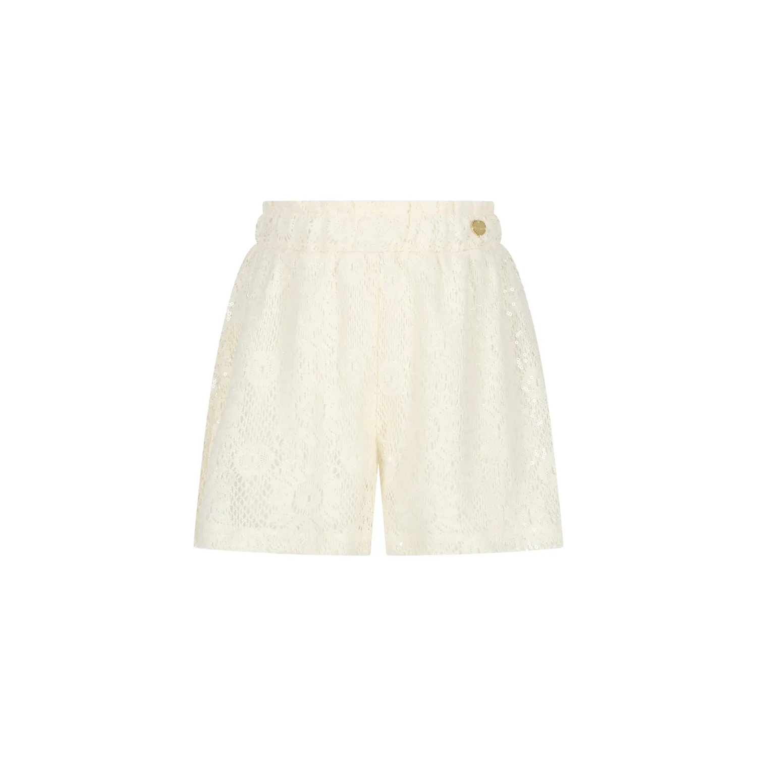OFFWHITE SEQUIN CROCHET SHORTS / C601-5668-003