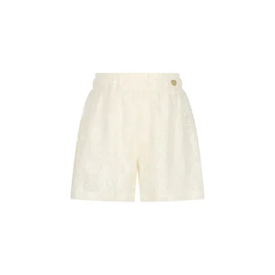 OFFWHITE SEQUIN CROCHET SHORTS / C601-5668-003