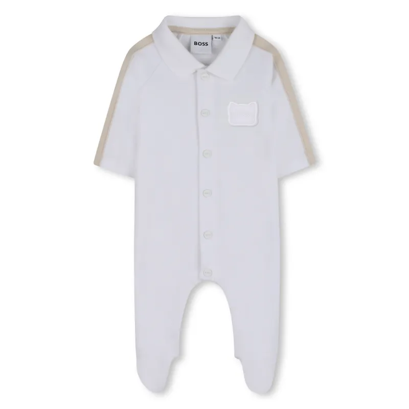WHITE SLEEPER BEIGE TRIM FRONT CLOSURE / J53041-109