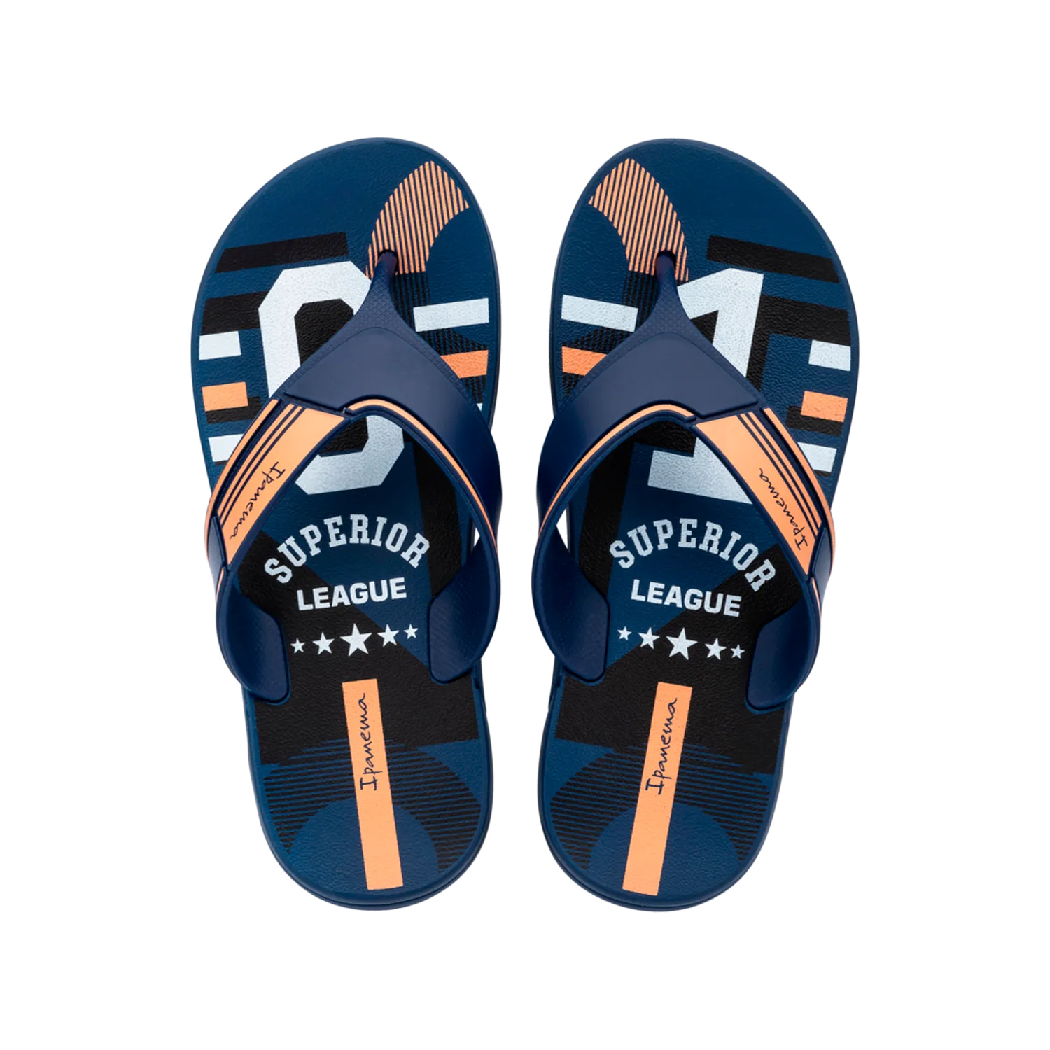 BLUE THONG SANDAL SUPERIOR LEAGUE ORANGE TRIM / 83859-BP780