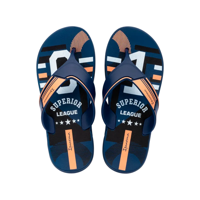 BLUE THONG SANDAL SUPERIOR LEAGUE ORANGE TRIM / 83859-BP780