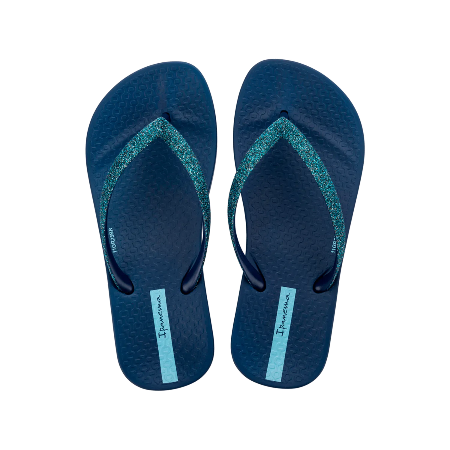 DARK BLUE THONG SANDAL GLITTER STRAPS / 83141-BQ709
