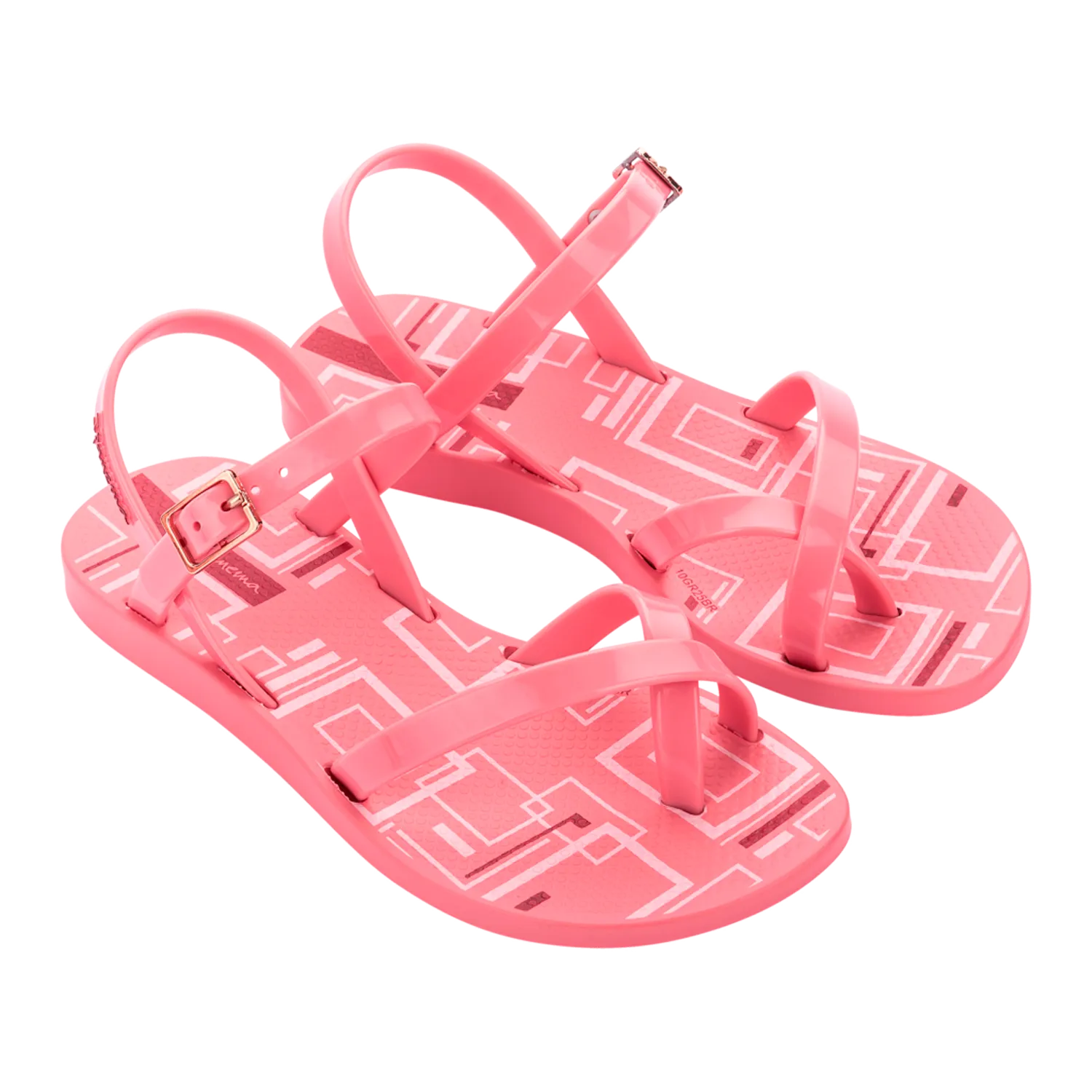 PINK SANDAL RED TRIM RUBBER SOLE / 83534-BL774