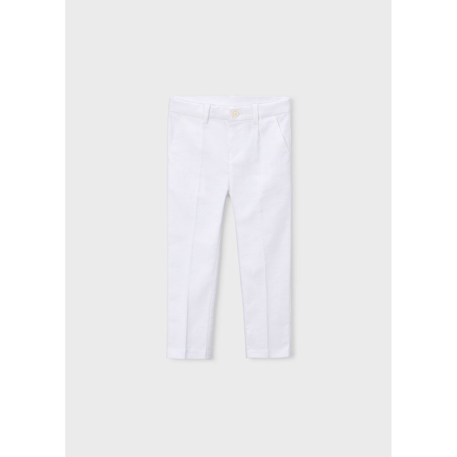 WHITE LINEN PANT CHINO TAILORING / 3574-066