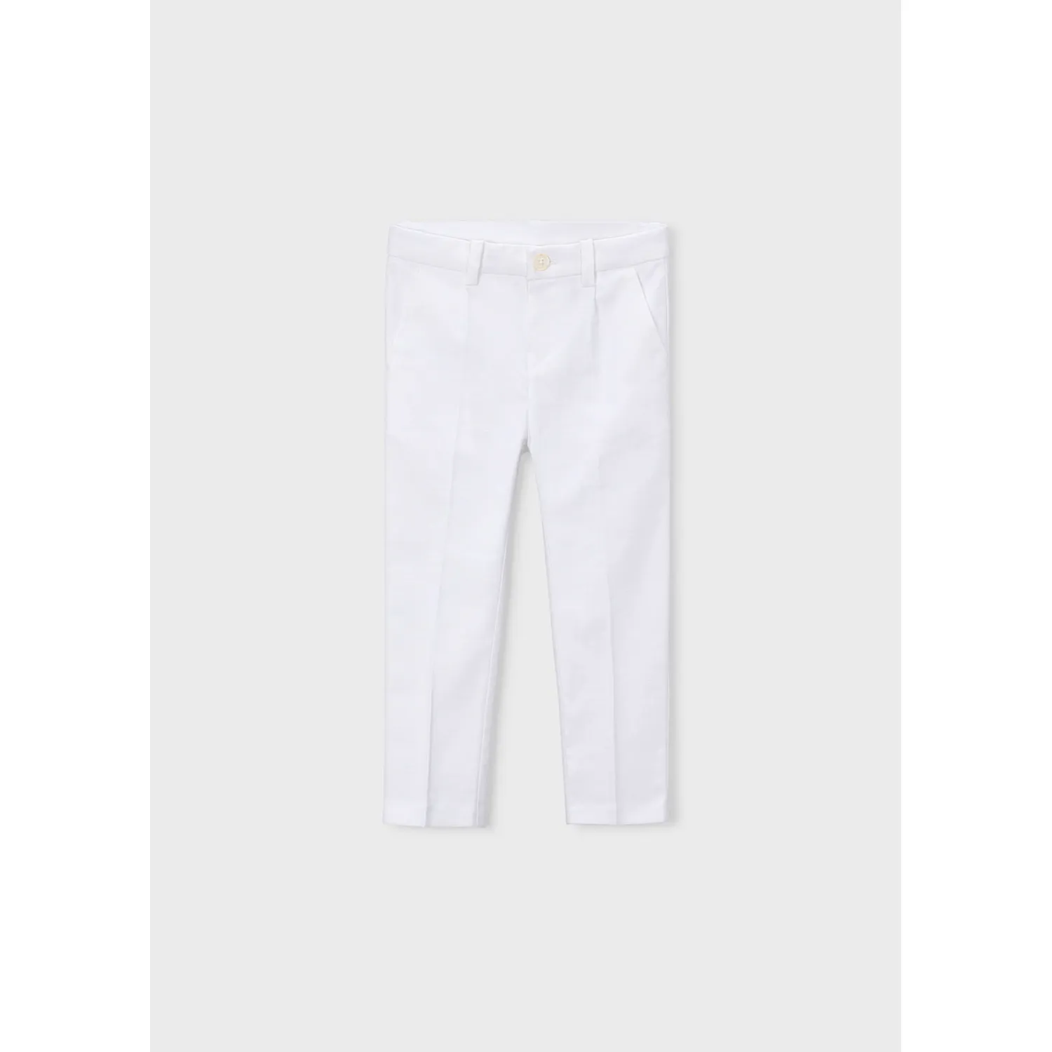 WHITE LINEN PANT CHINO TAILORING / 3574-066
