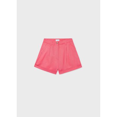 CORAL LINEN LOOK SHORTS CUFF / 6201-070