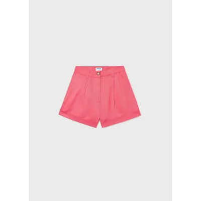 CORAL LINEN LOOK SHORTS CUFF / 6201-070