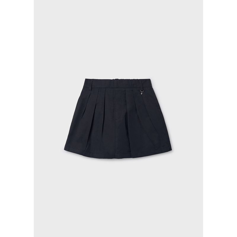 BLACK GABARDINE SKORT / 6902-035
