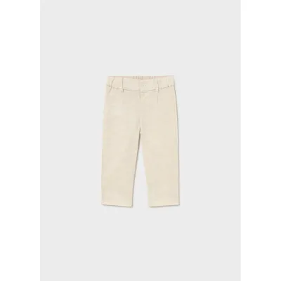 TAUPE CHECK LINEN PANT CHINO TAILORING / 1517-051