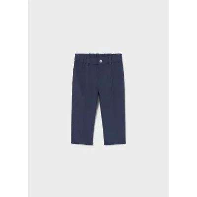NAVY LINEN PANT CHINO TAILORING / 1517-052