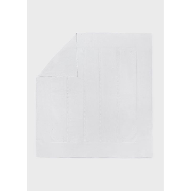WHITE KNIT BLANKET / 9019-088