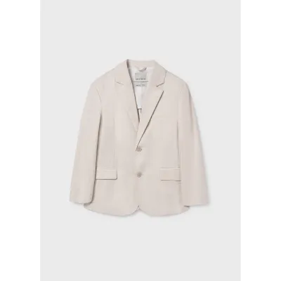 BEIGE LINEN JACKET / 6413-063