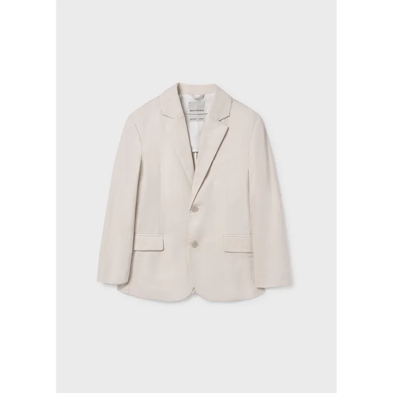 BEIGE LINEN JACKET / 6413-063