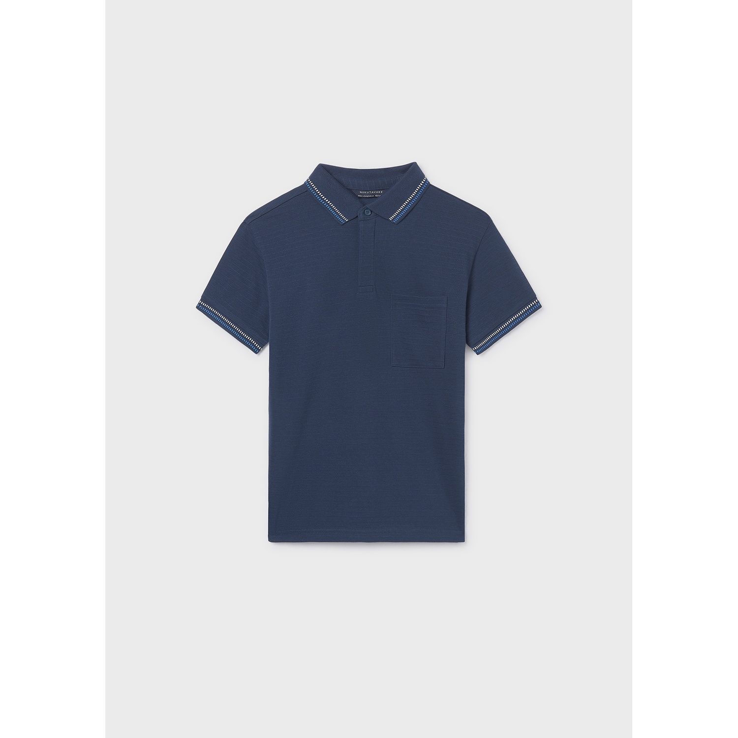 NAVY POLO TOP SHORT SLEEVE W/POCKET / 6164-058