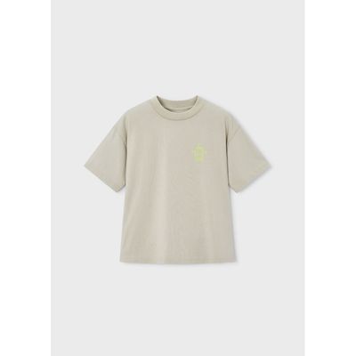 OLIVE GREEN TSHIRT SHORT SLEEVE FLOURESCENT TURTLE PRNT / 6047-457