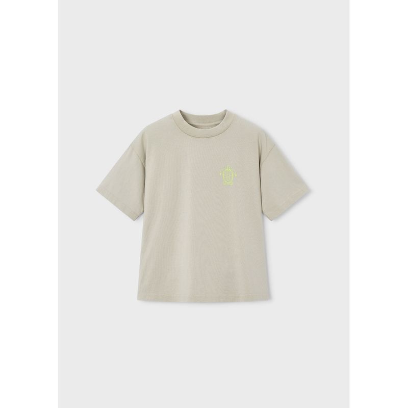 OLIVE GREEN TSHIRT SHORT SLEEVE FLOURESCENT TURTLE PRNT / 6047-457
