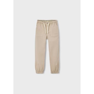 TAUPE JOGGER PANT PULL TIE WAIST / 6574-307