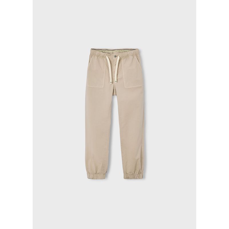 TAUPE JOGGER PANT PULL TIE WAIST / 6574-307