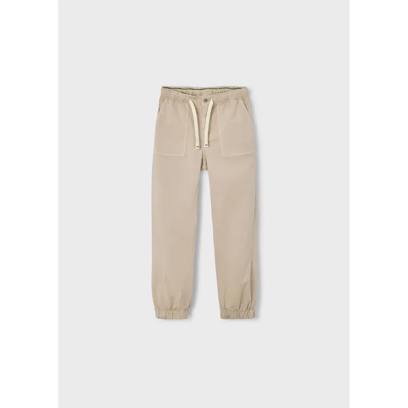 TAUPE JOGGER PANT PULL TIE WAIST / 6574-307