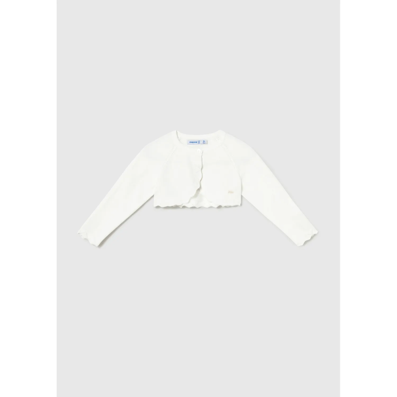 OFF WHITE KNIT BOLERO CARDIGAN EDGE TRIM / 306-084 OFF WHITE KNIT BOLERO CARDIGAN EDGE TRIM / 306-084