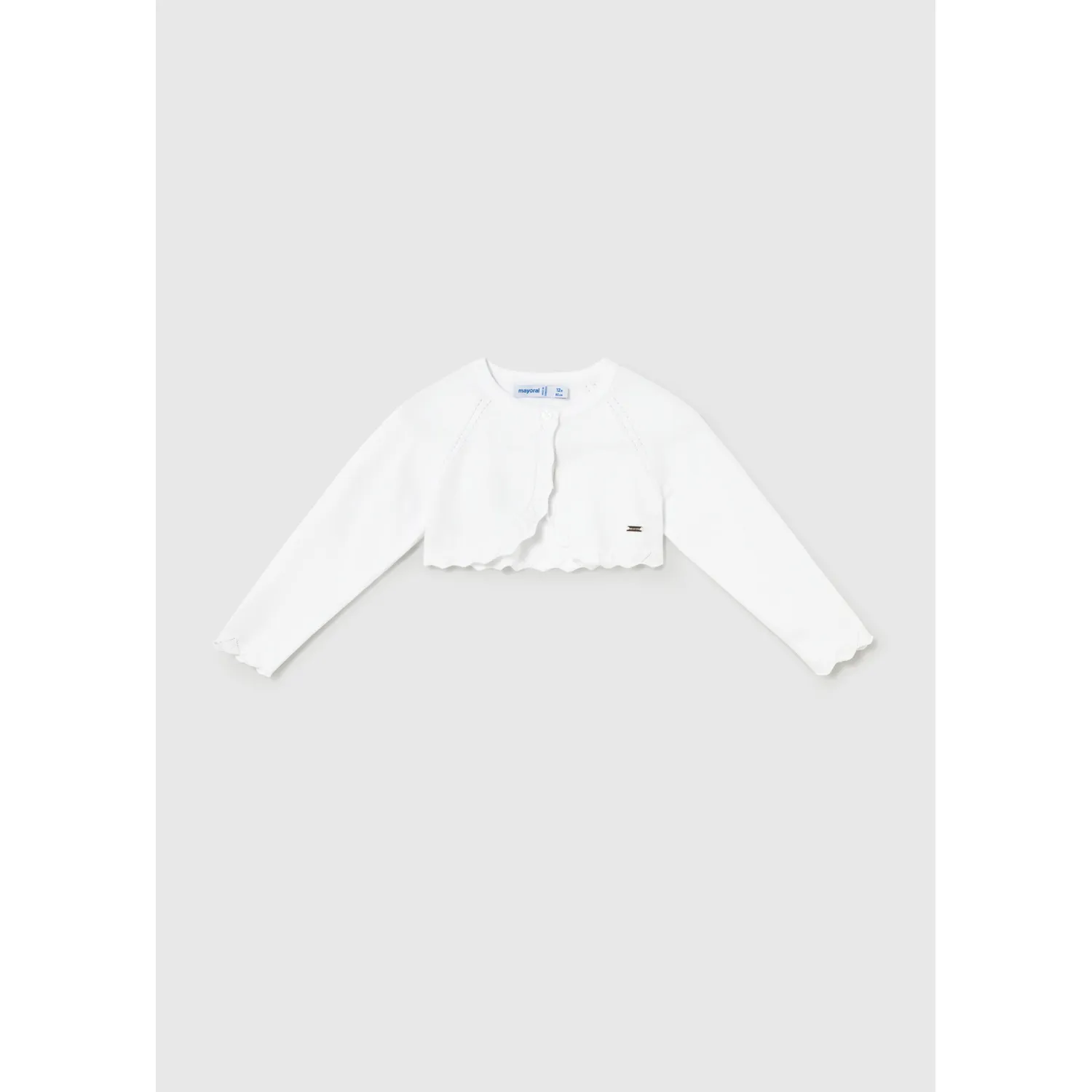 WHITE KNIT BOLERO CARDIGAN EDGE TRIM / 306-086 WHITE KNIT BOLERO CARDIGAN EDGE TRIM / 306-086