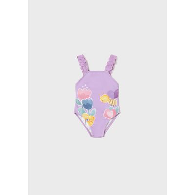 LILAC SWIMSUIT FLOWER PRINT / 1755-024