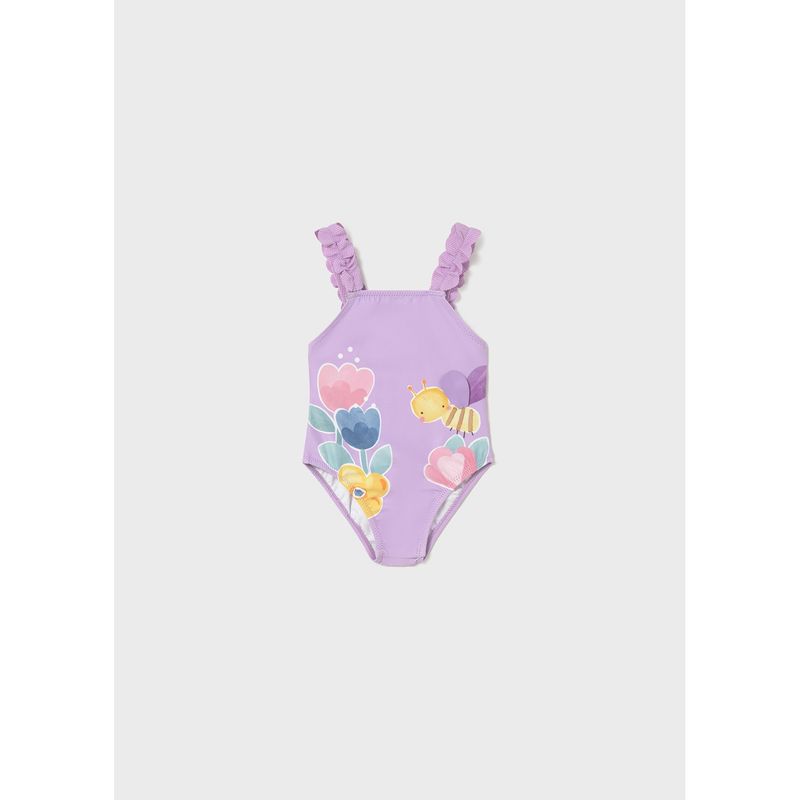 LILAC SWIMSUIT FLOWER PRINT / 1755-024