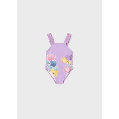 LILAC SWIMSUIT FLOWER PRINT / 1755-024