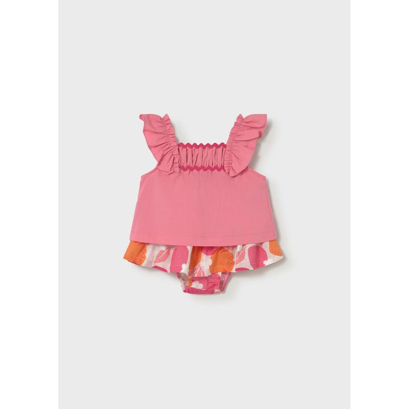 PINK & FLORAL SKIRT SET / 1932-074