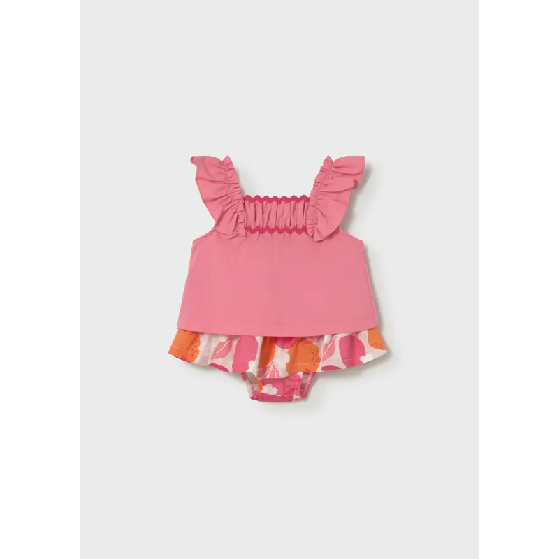 PINK & FLORAL SKIRT SET / 1932-074
